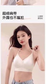 American Style Backless Bra Or Women Multiway Halter Bralette Push Up Small Chest Gather Sexy Cross U Back No Underwire Seamless