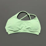HISTELLO Impacts Asymmetric Sports Bra Women Seamless Yoga Underwear Adjustable Backless Halter Top Workout Running Gym Bra
