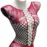 Sexy Spicy Girl Style Hollow-out Tearable One-piece Mesh Outfit Transparent Bodysuits Hollow Out For Woman Thin Bodysuits XEHY