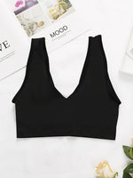 deep V Solid color Push Up Bra – Wireless Seamless Lingerie Breathable & Lightweight Medium Stretch Perfect for Casual M017