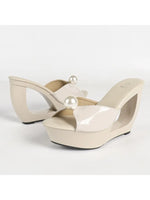 New Summer Fashion Design Peep Toe Beaded Slippers Platform Sandals Women Hollow Heels Female Shoes Zapatos Mujer