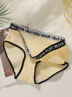 Women's High Waist PantiesLetter Elastic Waistband Soft Ribbed Fabric Comfortable Briefs for Daily Wear women bra K2809