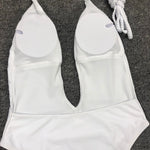 Sexy Deep V Neck Wrap Around Female Swimwear One Piece Swimsuit Women Backless Monokini High Leg Cut Bathing Suit Swim Beachwear