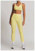Yoga Set 2PCS Women Tracksuit Nude Feeling Workout Sets Gym Clothes Push Up Fitness Running Sportwear Sport Bra Leggings Suit