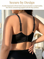 Women Plus Size Lace Bra Deep V Neck Sexy Rhinestone Strap Bralette For Big Fat Girls Comfortable Underwear For Big Breasts 3087