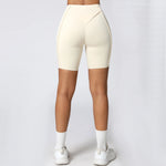 Yoga Shorts Women Fitness Shorts V-shaped Waist Running Cycling Shorts Breathable Sports Leggings Workout Gym Shorts