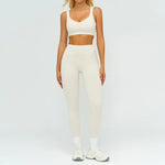 2PCS Yoga Set Gym Clothes Outdoor Sports Outfits Women Tracksuit Gym Fitness Suits Workout Long Sleeved Flared Pants Sportswear