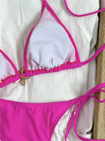 Cute Yellow String Halter Triangle Micro Bikini Thong Femmes Sexy Swimsuit Women Flower Swimwear 2026 Bikinis Sets Bathing Suit