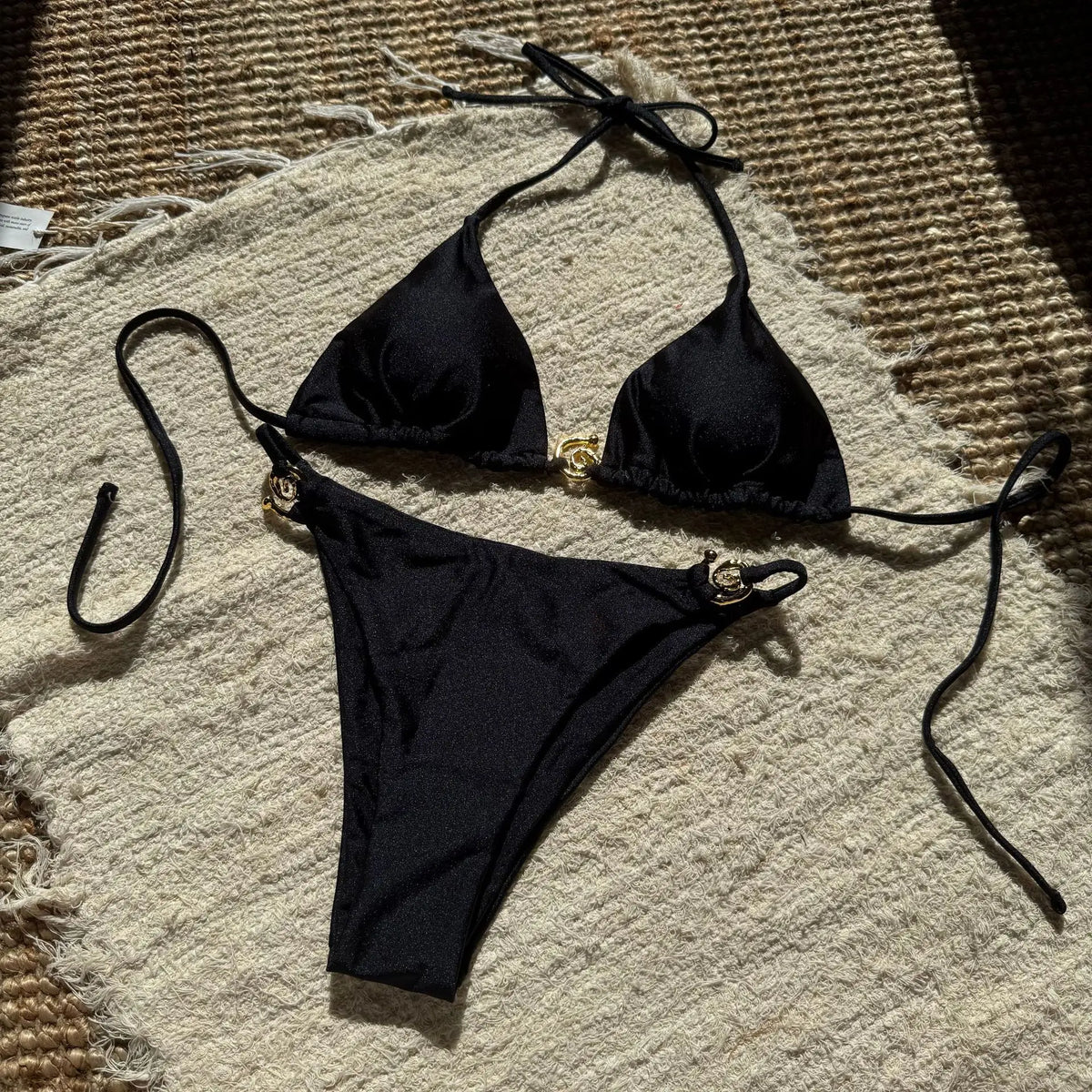 Sexy Micro Bikini 2026 Mujer Women Orange White Metal Ring Ornament Push Up Swimsuit Brazilian Beach Bathing Suit Thong Swimwear