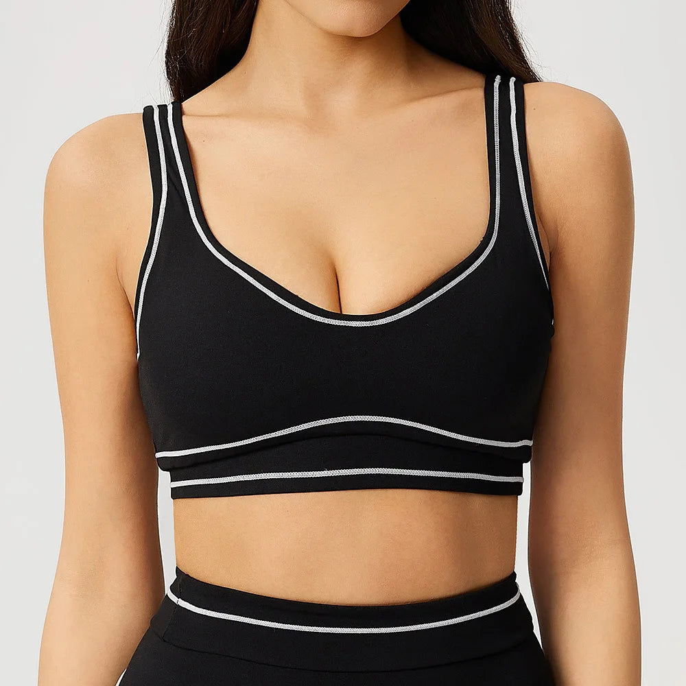 Sexy Sports Bra Women Workout Underwear High-strength Professional Shockproof Running Bra Gym Push Up Lingerie Yoga Fitness Bra