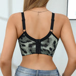 European size Elegant women's lace gathered bra - comfortable and breathable, with steel ring support, bra and underwear