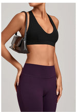 Sports Bra Gathered Neck Hanging Style Backless Tight Yoga Bra Women's Top Fitness Outdoorsports Pilates Training Gym Workout