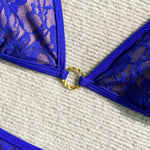 Embroidery Mesh Lace Halter Bikini Female Swimsuit Women Swimwear Two-pieces Bikini Set High Cut Bathing Suit Swim Beach Wear