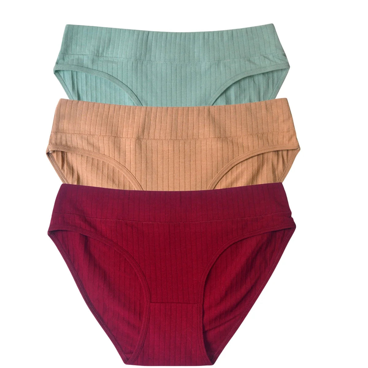 3Pcs/Set Cotton Panties Women Low Waist Briefs Solid Color Underwear Comfort Breathable Panty Sexy Lingerie M-XL Intimates