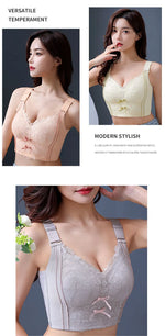 Womens Full Coverage Lace Push Up Bra Wireless Large Size Anti-sagging Underwear Female Lingerie 34 36 38 40 42 44 48 50 C D E