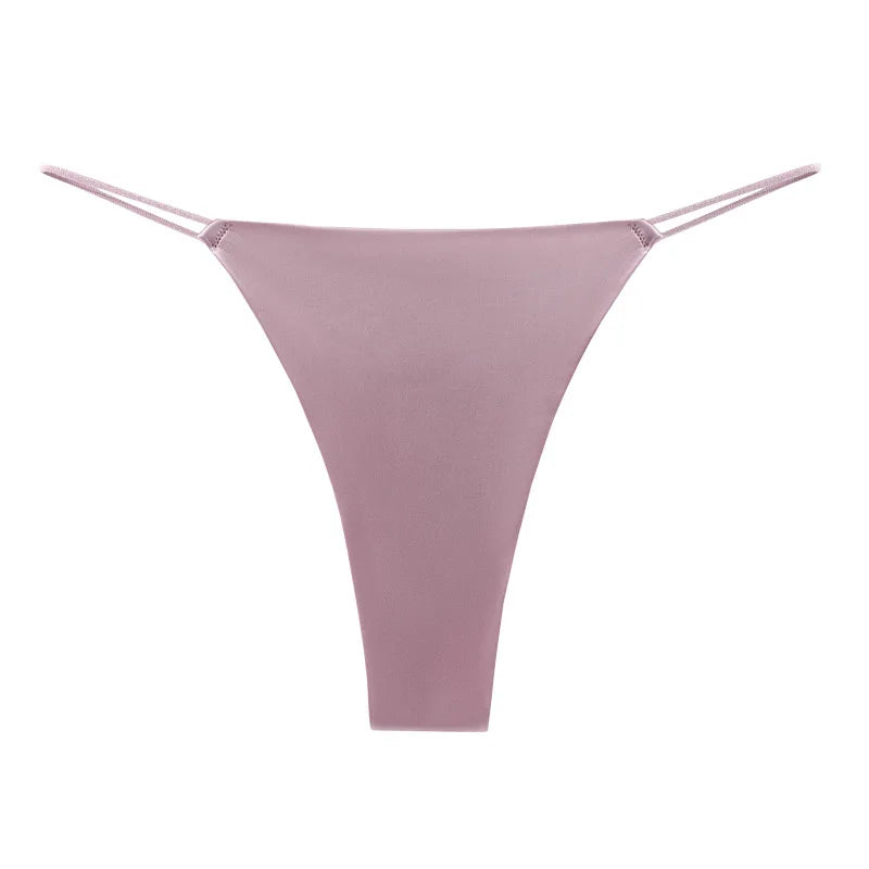 Women Panties G String Sexy Thong Seamless Underwear Ice Silk T Back Butterfly Briefs Girls Low Waist Lingerie Plus Size S-XL