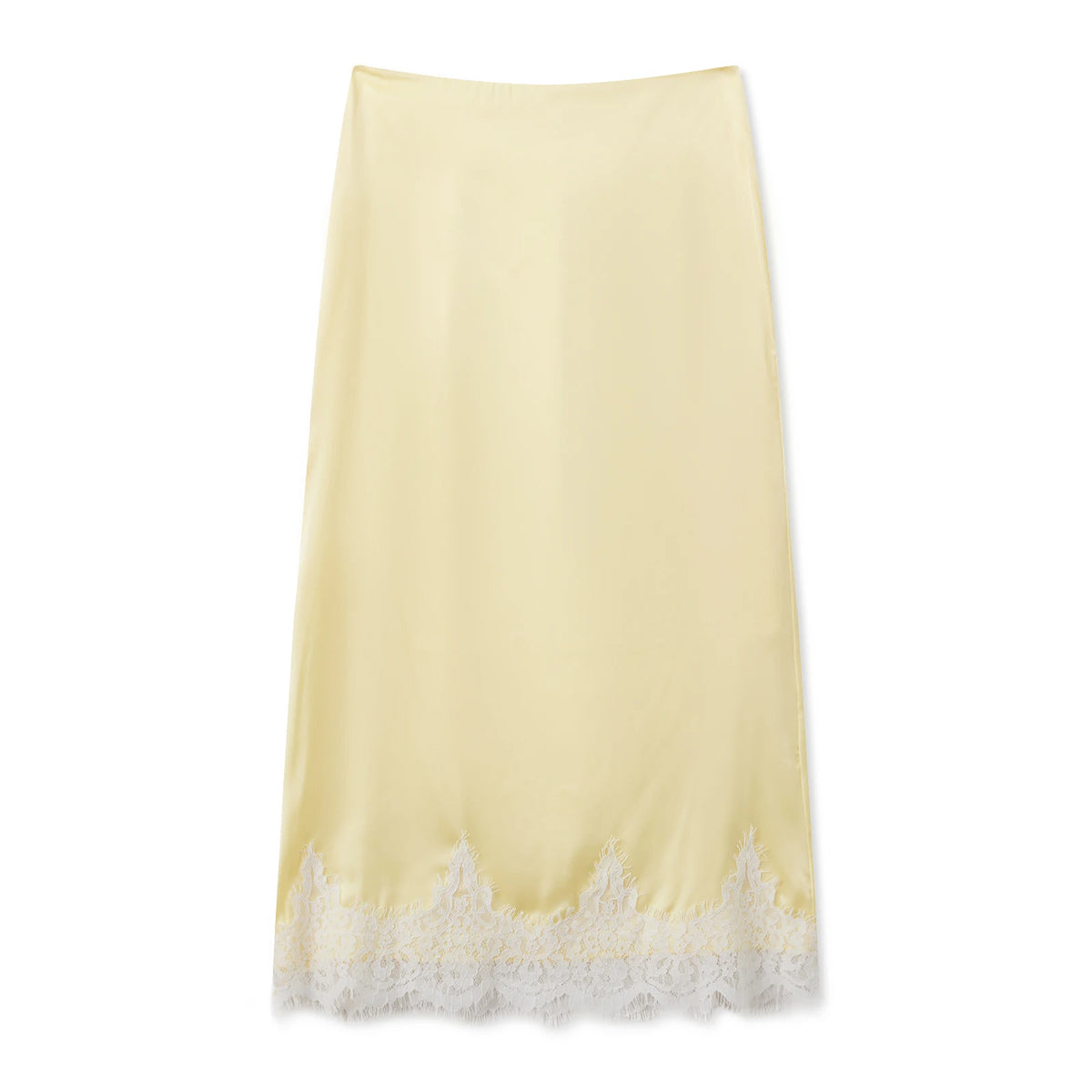 Women Solid Color Satin Long Skirs Elegant Low Waist Lace Patchwork Flowy Summer Skirt for Casual