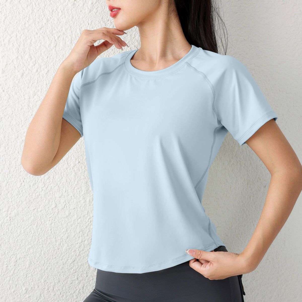 Women's Sport Short Sleeve T-Shirt Summer New Loose Quick Dry Breathable Mesh Yoga Fitness Top OutdoorWear 