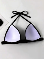 2025 Halter Bra Cup Bikini Sexy Swimsuit Female White Swimwear Women Push up Bikini set Brazilian Bathing Suit Bandeau Swim suit