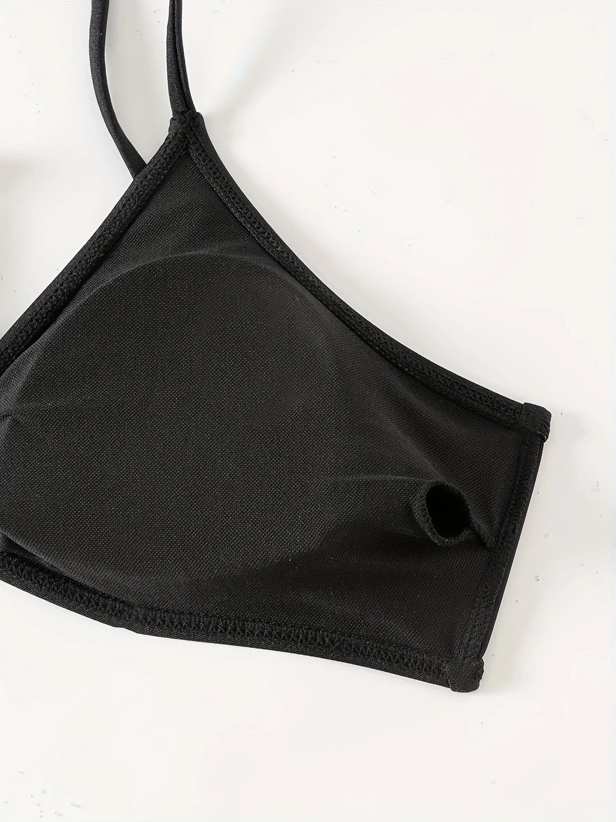New 3 Pieces Halter Triangle Thong Bikini Set Swimsuit Women Black Swimwear with Sarong Skirts Dress Beach Wear Bathing Suits