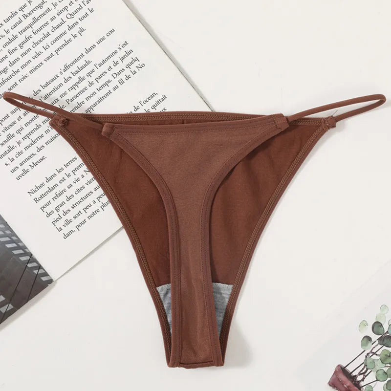 1PC Women Thongs Seamless G-String Panties High Leg Cut Sexy Lingerie Low Waist Underwear Female T-Back M-L
