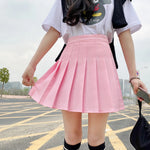 Preppy Style Women Pleated Skirts Summer High Waist Zipper Girls Dancing JK Mini Skirts Black Fashion Student A Line Faldas 2025