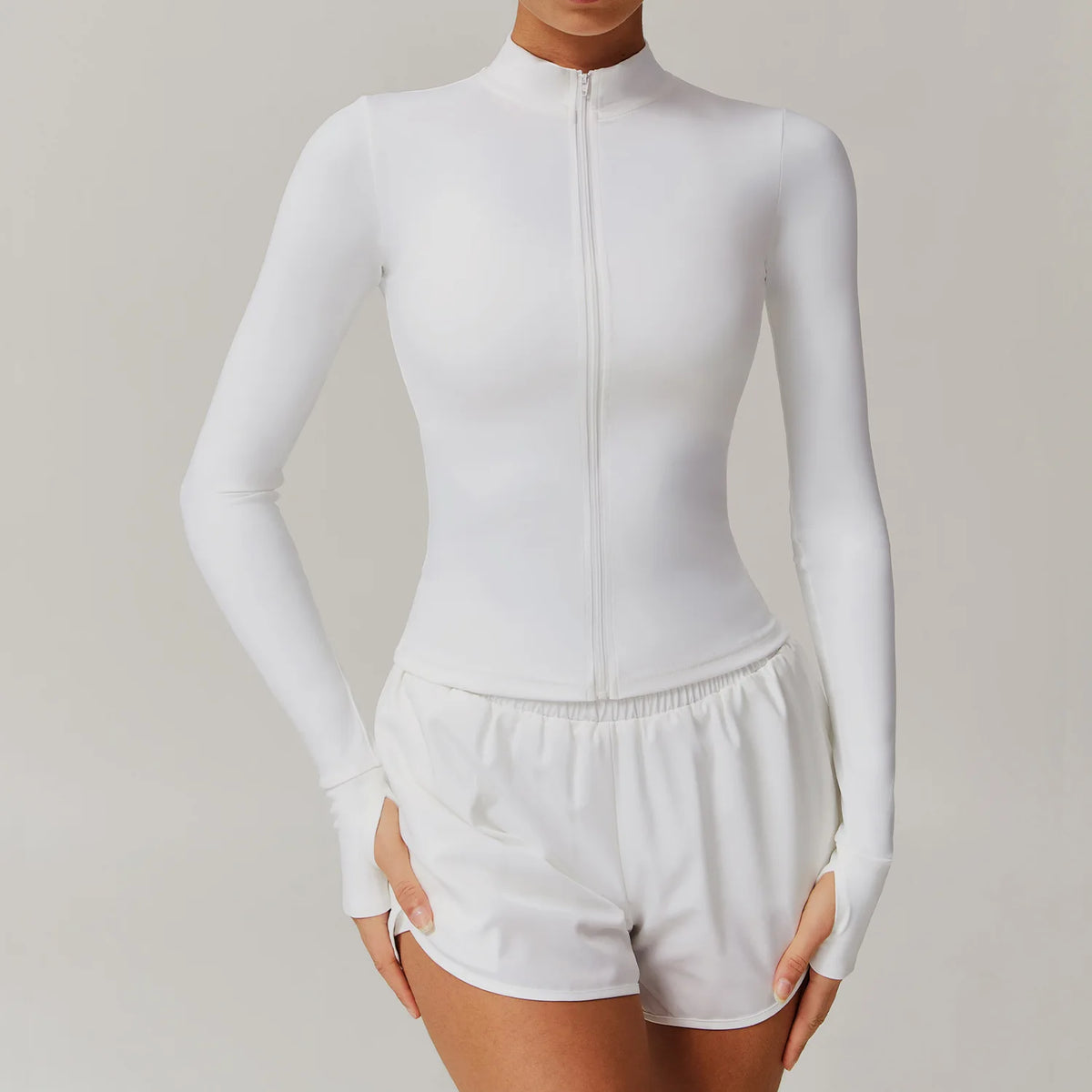 NCLAGEN Gym Sports Top Women Zip Tight Long SleeveNaked Feel Fitness Jacket Training Quick Dry Breathable Running Yoga Blouse