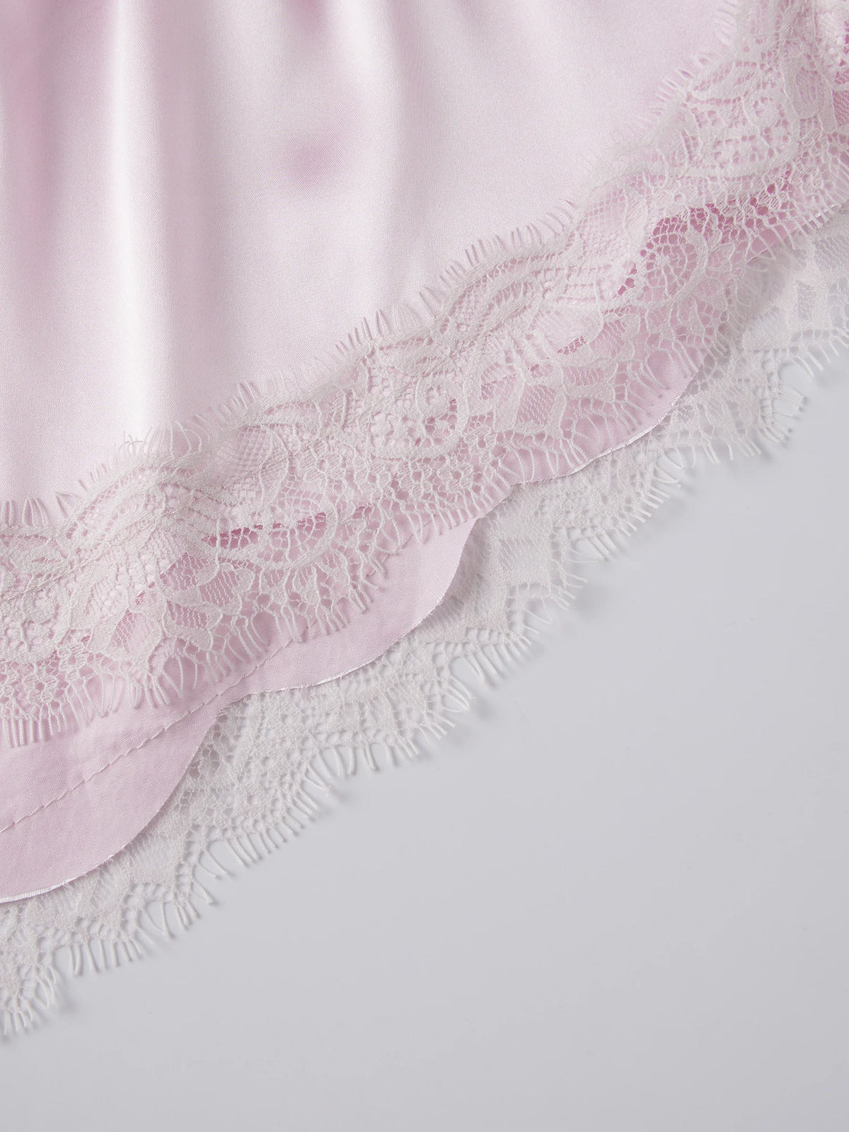 2026 Summer Women Pajama Sets Lace Trim Satin Babydoll Camisole Tops and Shorts Sets Lounge Sleepwear