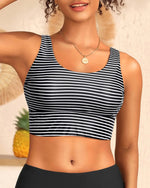 2026 Sport Swim Vest Swimsuit Only Tops Padded Swimwear Women Solid Bathers Bathing Swimming Swim Suit Female