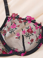 Sexy Sheer Lingerie Set Embroidery Transperant Pornostar Lenceria Sensual Mujer Seducive Conjunto Ropa Interior Set Intimo Lace