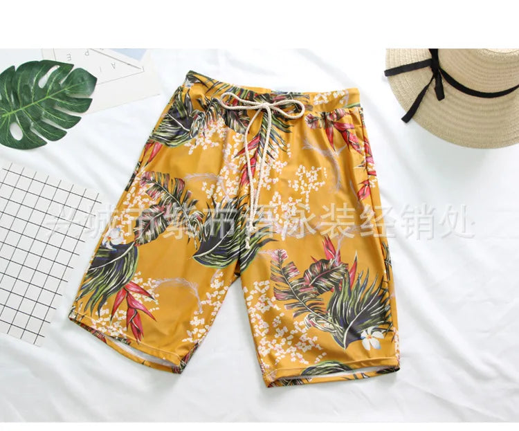 Swimsuit Fashionable Sweet Couple Swimsuit Bikini Three Piece Men's Beach Shorts