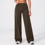Wide-leg Pants Women Bell-bottoms High Waist Yoga Pants Workout Gym Leggings Naked Feel Pilates Running Cycling Sports Trousers