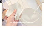Front Button Underwear Women's Small Chest Pull Up To Show Large Summer Thin Collection Breast Anti-sag White Thin Strap Bra