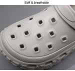 Men Summer Slippers Close Toe Leisure Clogs Soft EVA Anti-slip 2 Way Wear Shoes Couples Indoor Beach Slides Street Sandals