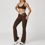 Yoga Set2 Pieces Workout Outfits Fitness Sportswear Gym Tracksuit High Waist Leggings Sports Bra Athletic Wear Women Clothes