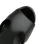 Fish Mouth High Heel Shoes Women's Summer Thick Heel Sandals Waterproof Platform Thick Sole Sexy Slim Back Zipper Hollow
