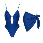 Bnadeau 3Pcs Sexy Bikini With Cover Up Women Swimsuit Swimwear Female Solid Swim Suit Brazilian Biquini Beachwear Bathingsuit