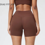 DIAS FIT JOY Women's Gym Shorts Cycling Shorts Womens Yoga Fitness Tight Elastic Breathable High Waist Sports Pants