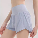 Women's High-Waisted Slimming Yoga Sports Shorts Summer Anti-Glare Three-Part Set with Two Pieces for Fitness And Exercise