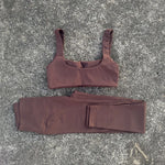 Solid Color Soft Women Gym Yoga Set Sexy Back Hollow Out Gym Bra+High Waist Sport Yoga Leggings 2pc Tight Sportwear Workout Wear
