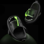 4cm Thick Sole Shark Slippers For Women Men Indoor Beach Slides Cute DIY Night Glowing Lantern Couples Summer Street Sandals