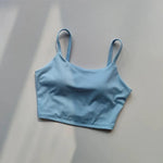 Women's yoga sports bra, small camisole vest integrated fixed gathering sports and fitness bra