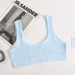 Seamless Push-Up Bras For Women Wireless Sports Brassiere Rib Bralette Unlined Underwear Female Crop Top Sexy Lingerie M-XL