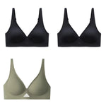 3pcs/Lot Seamless Bras for Women Push Up Brasiere Deep V Bralette Comfort Nonwire Underwear Female Invisible Bra Sexy Lingerie
