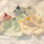 Cotton Panties Underwear Lovely Comfort Briefs Panty Female Low Rise Solid Color Student Briefs