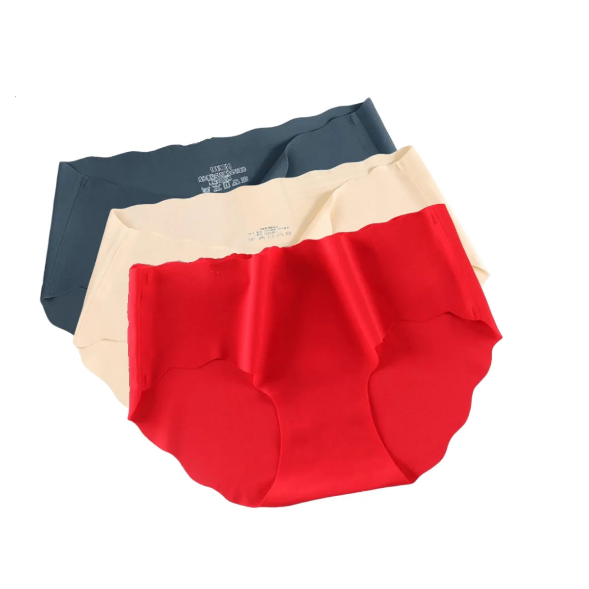 3Pcs/Set Seamless Ice Silk Panties Women Low Waist Briefs Female Underpants Invisible Underwear Sexy Lingerie M-XL Intimates