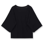 Fashion Casual Short Sleeve Knit Top Women Black White V Neck T Shirt Loose Fit Casual Short Sleeved Top For Summer Elegant E9OJ