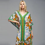 2026 Women Swimsuit Beach Cover Up dress Sleeve Kaftan Beach Tunic Long Pareos Bikinis Cover ups Summer Robe Plage Beachwear