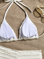Sequin Starfish light blue Texture Swimwear Sexy Halter String Triangle Bikinis Sets Shorts Bottoms Woman Swimsuit 2026 Bikini