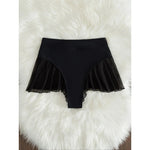 New Sexy Ruffled Mini MIcro Thong Bikini Bottom Swim Brief Women Swimwear Female Bather Brazilian Tanga Panties Underwear V4267